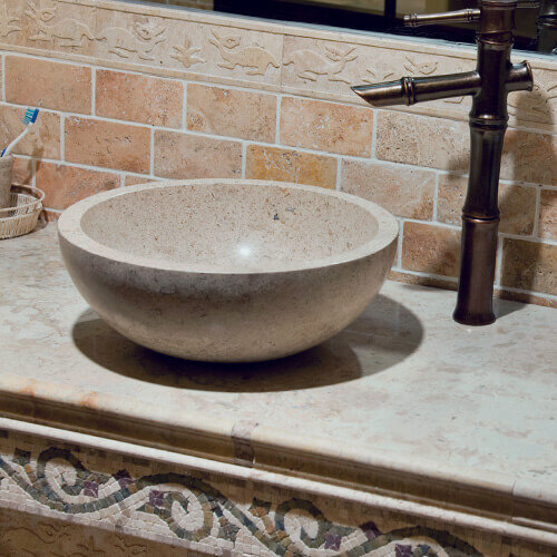 Lavabo đá marble tự nhiên Kanly MAR11N