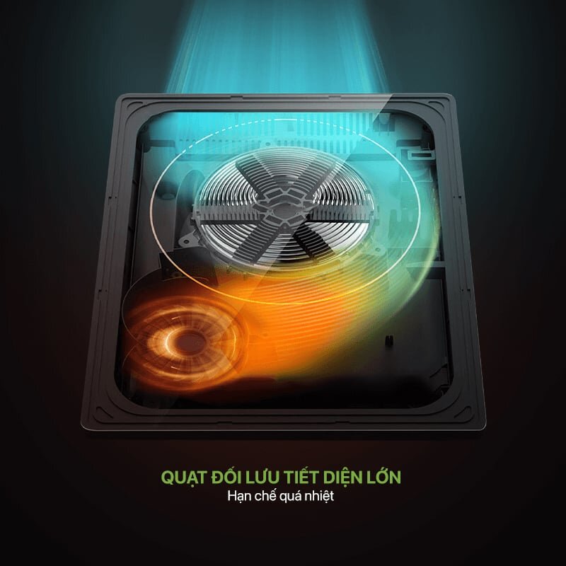 Bếp từ đơn Smartcook ICS-3869 có quạt tản nhiệt giúp làm mát hiệu quả cho thiết bị