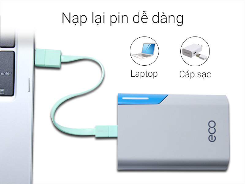 Pin sạc dự phòng 7.500 mAh ECO Y39A Pin sạc dự phòng 7.500 mAh ECO Y39A