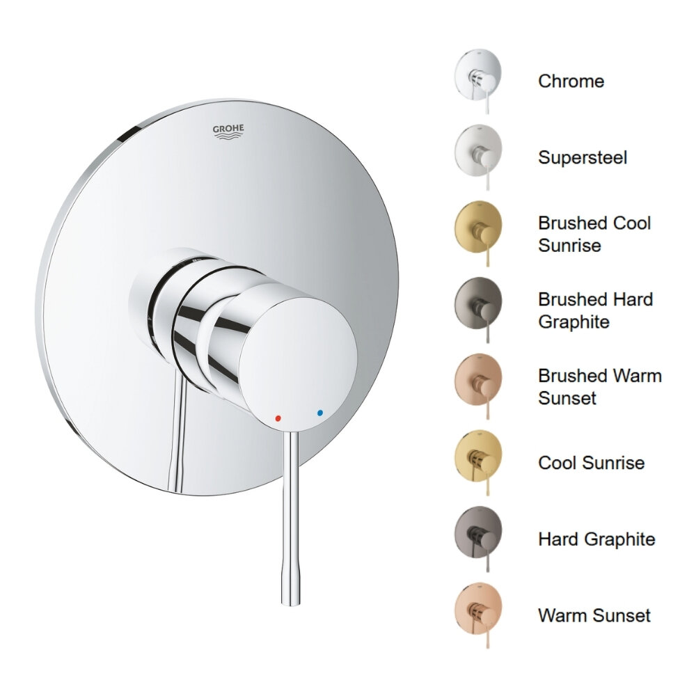 Van nóng lạnh Essence GROHE 19286001 và các phiên bản mạ màu cực kì sang trọng