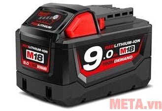Pin Li-ion Milwaukee M18B9 dung lượng pin 9.0Ah, điện thế 18V Pin lion