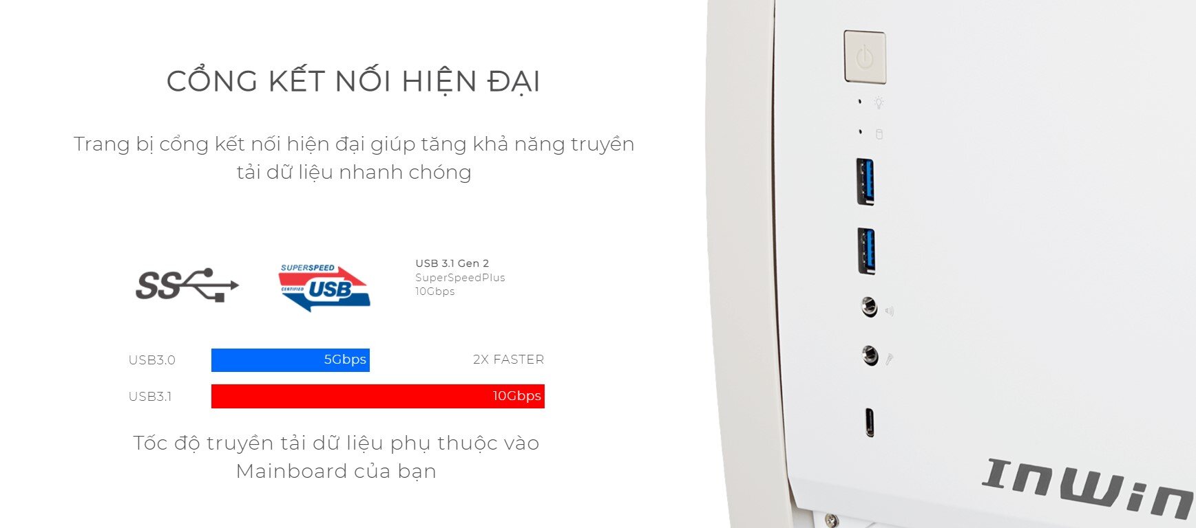 Vỏ Case Inwin Explorer Justice White (Mini Tower/Màu Trắng)