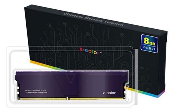 RAM V-Color Skywalker Plus 8GB DDR4 3200MHz Purple (Ảnh 2)
