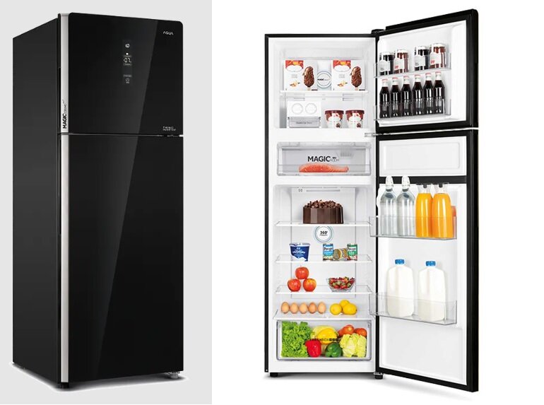 Thiết kế tủ lạnh Aqua AQR-T359MA (GB) phù hợp với gia đình 3-4 người