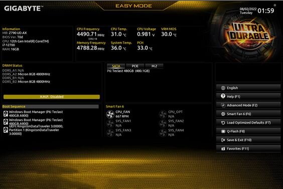 Mainboard Gigabyte B760M D2H DDR4 20