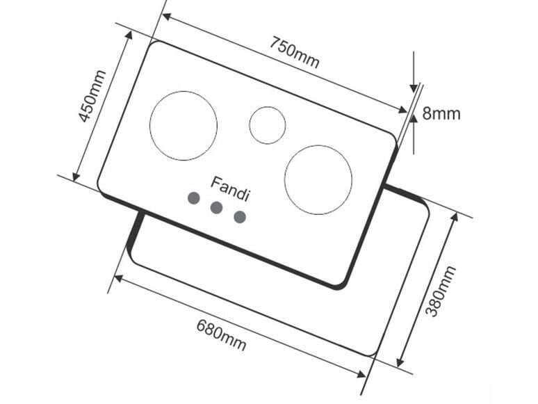 Bếp gas âm Fandi FD-375GT