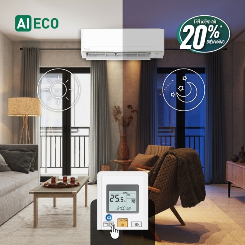 Điều hòa Panasonic Inverter 12000 BTU 1 chiều CU/CS-PU12CKH-8D