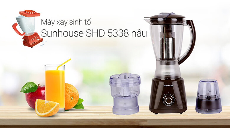 Máy xay sinh tố Sunhouse SHD 5338 nâu Máy xay sinh tố Sunhouse SHD 5338 nâu