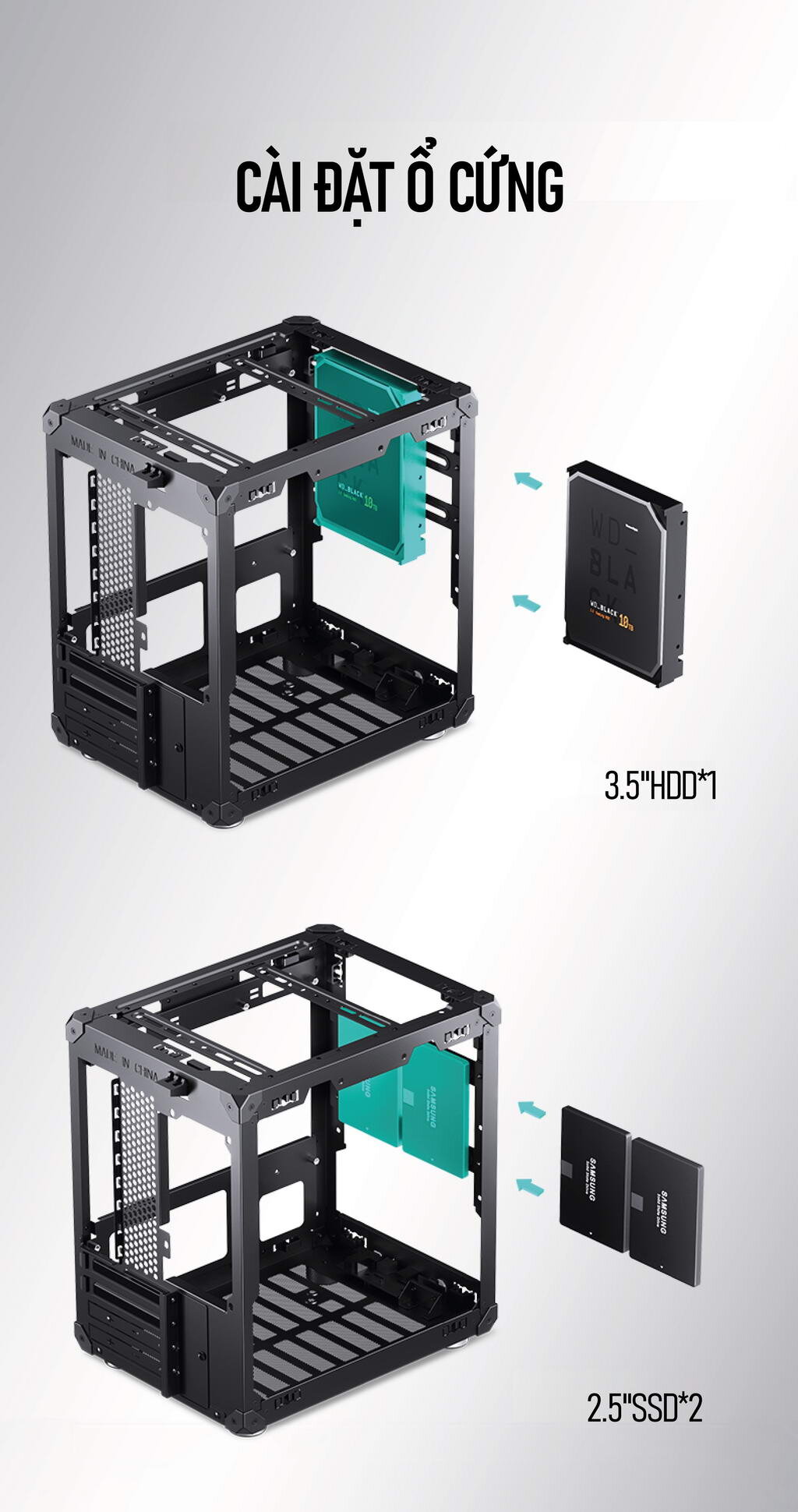 Vỏ case Jonsbo C6 Handle Black ( Mini Tower/Màu Đen)