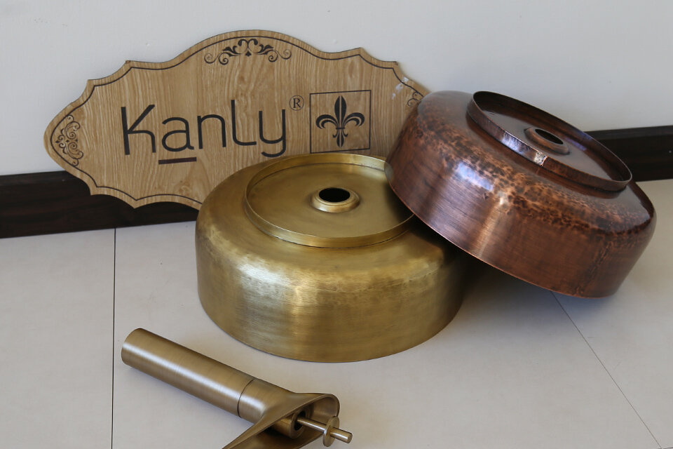 Chậu rửa lavabo bằng đồng Kanly RSC401V / RSC402V