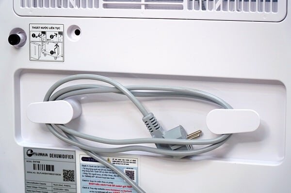 Vị trí quấn dây điện vào máy hút ẩm