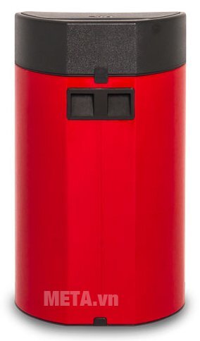 Thùng rác inox nhấn tròn nhỏ Fitis RTS1-906 - 12 lít (Đỏ)