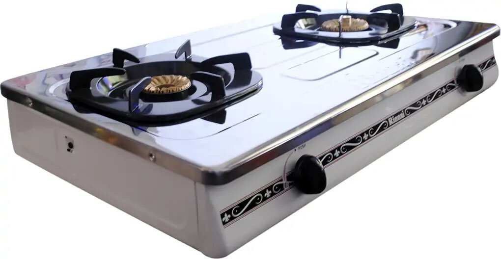 2 vùng nấu tích hợp trên bếp gas đôi Rinnai RV-375(SW)N