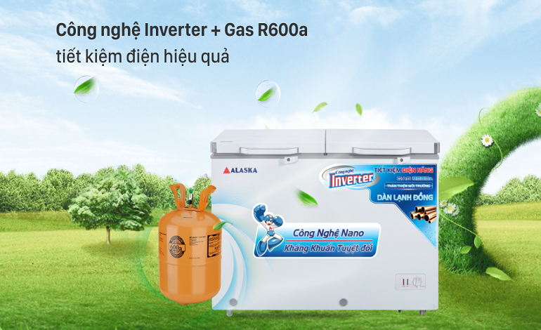 Tủ đông Alaska inverter 2 ngăn 282 lít BCD-4568CI Tủ đông Alaska inverter 2 ngăn 282 lít BCD-4568CI