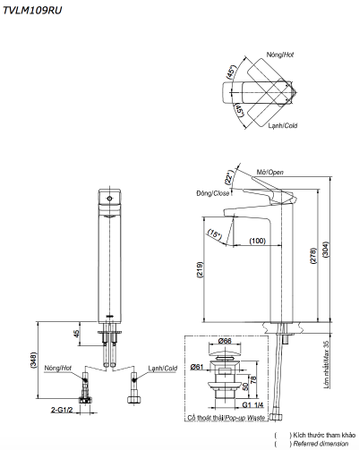 Vòi chậu Toto TVLM109RU