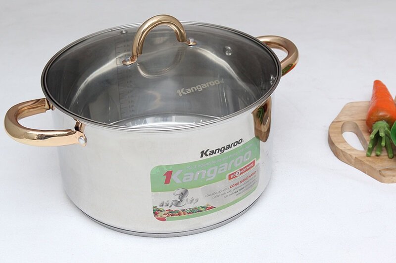 Nồi inox 3 đáy 28 cm Kangaroo KG590 Nồi inox 3 đáy 28 cm Kangaroo KG590