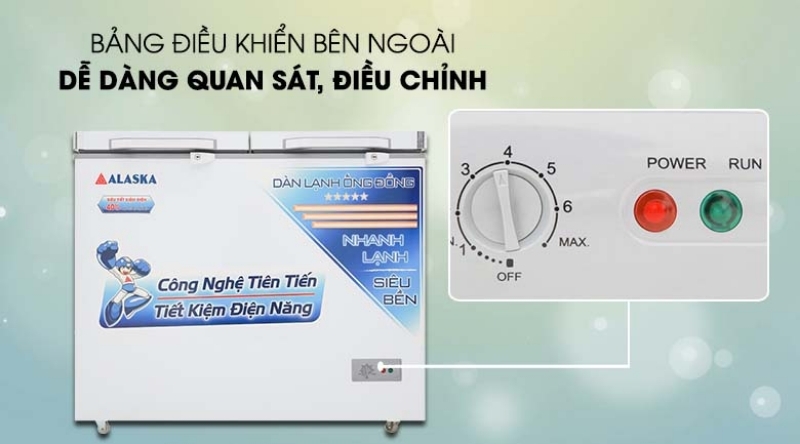 Tủ đông Alaska 2 ngăn 250 lít BCD3068C