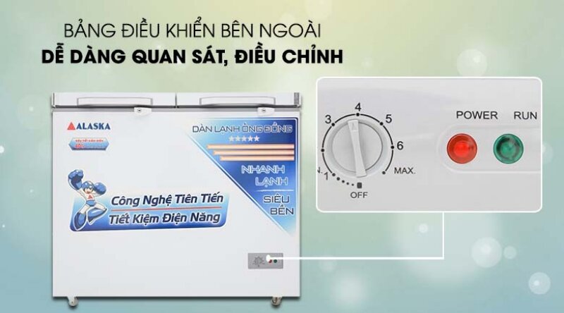 Tủ đông Alaska 2 ngăn 250 lít BCD3068C