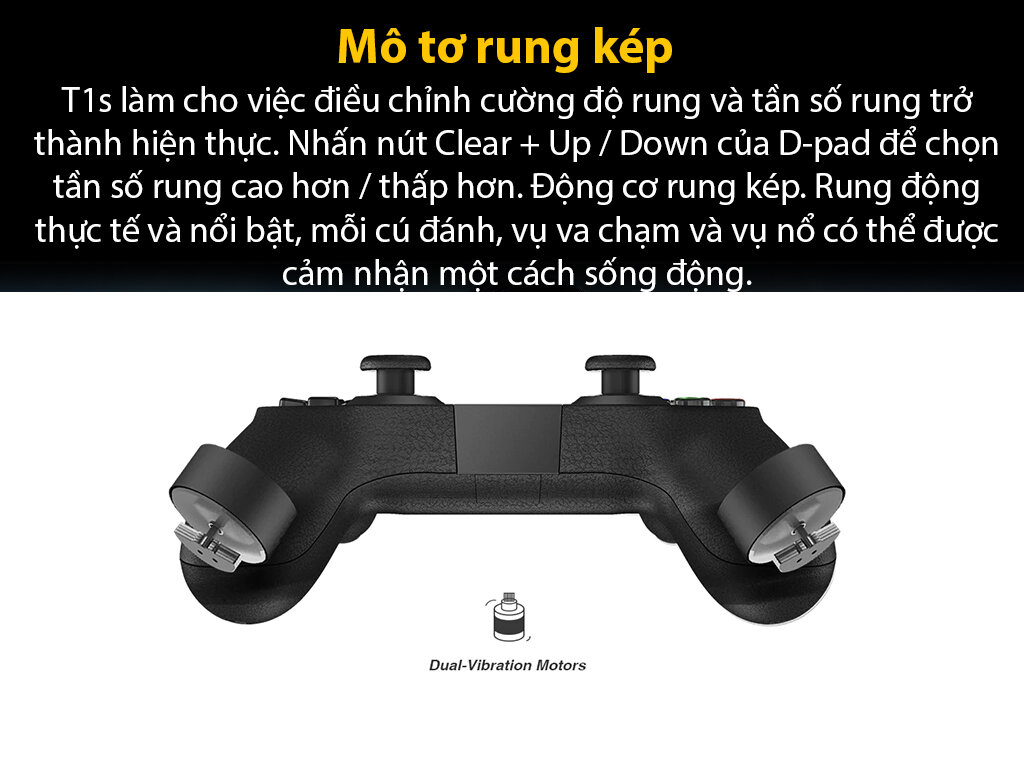 Tay cầm chơi game không dây PS3 Gamesir T1s Tích hợp tính năng rung