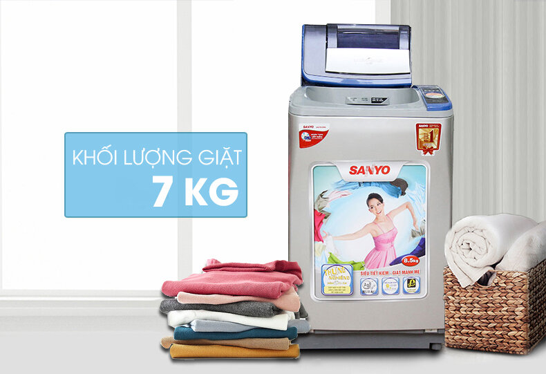 Máy giặt Sanyo ASW-U700Z1T 7kg Máy giặt Sanyo ASW-U700Z1T 7kg