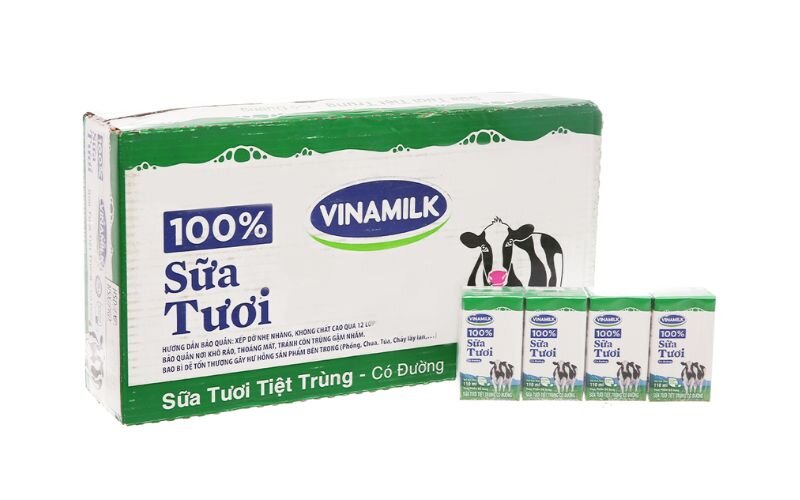 Sữa tươi Vinamilk có đường 110ml - thùng 48 hộp