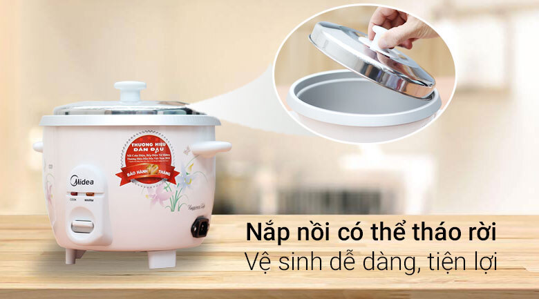 Nồi cơm điện Midea 1 lít MR-GM10SA Nồi cơm điện Midea 1 lít MR-GM10SA