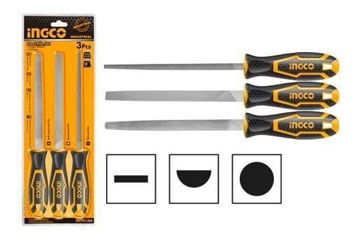 Bộ 3 dũa sắt 200mm INGCO HKTFS1308