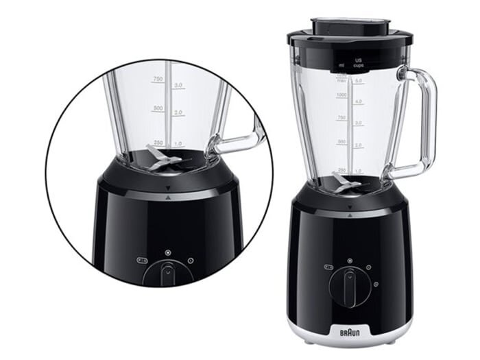 Máy có thiết kế cối thuỷ tinh 