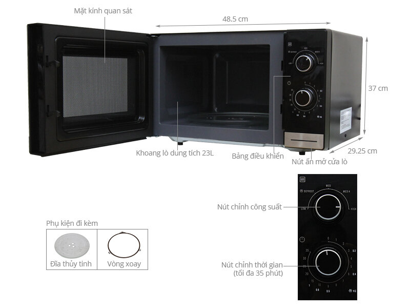 Lò vi sóng Electrolux EMM2308X 23 lít Lò vi sóng Electrolux EMM2308X 23 lít