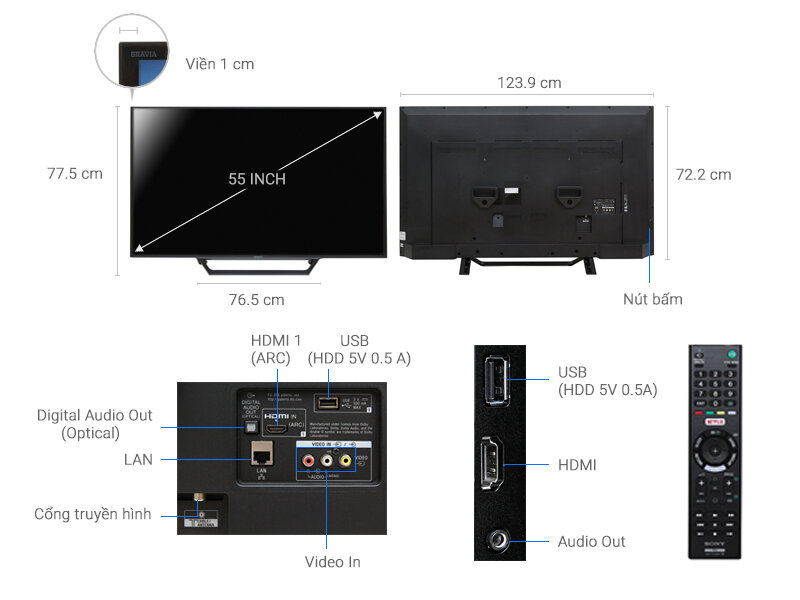 Internet Tivi Sony 55 inch KDL-55W650D Internet Tivi Sony 55 inch KDL-55W650D