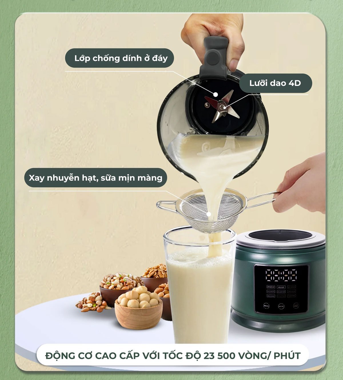 Máy làm sữa hạt đa năng