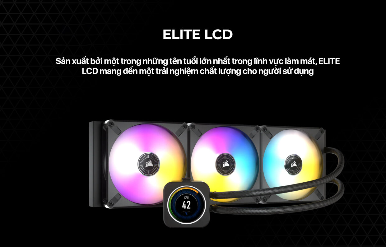 Tản nhiệt nước Corsair H100i ELITE CAPELLIX LCD