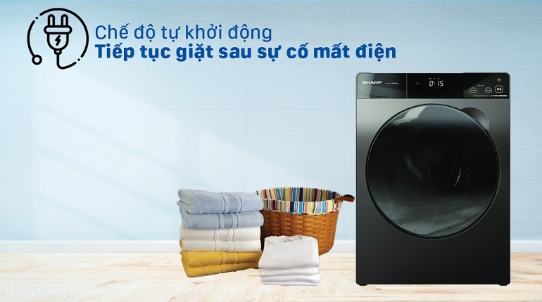 Máy giặt Sharp Inverter 10.5 kg ES-FK1054SV-G 2 Máy giặt Sharp Inverter 10.5 kg ES-FK1054SV-G