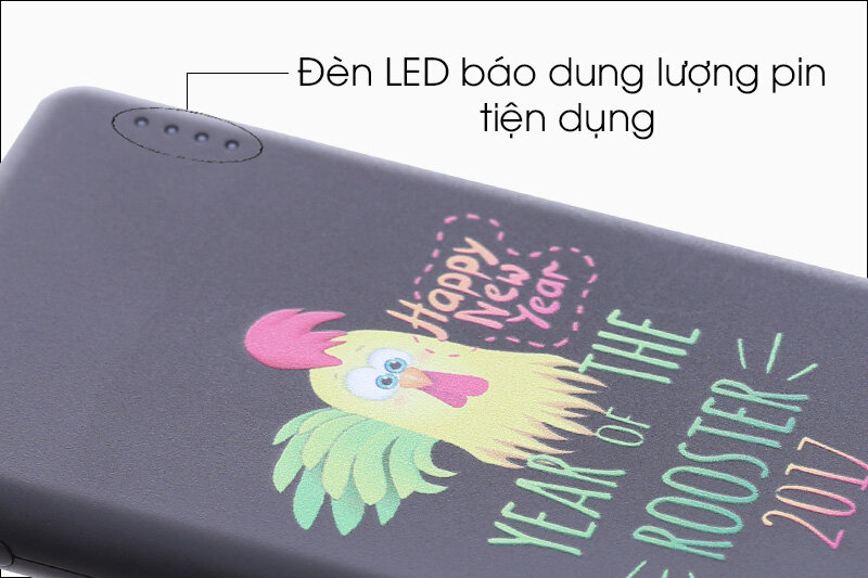 Pin sạc dự phòng Polymer 5.000 mAh eSaver Maya 5 Gà Đen Pin sạc dự phòng Polymer 5.000 mAh eSaver Maya 5 Gà Đen