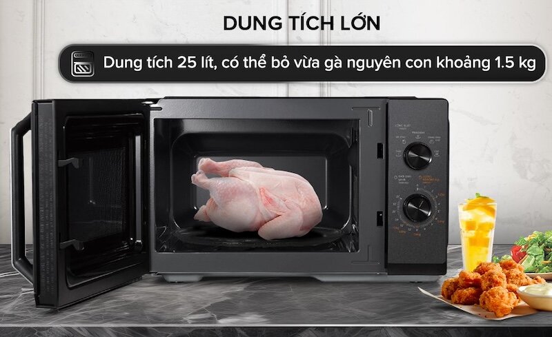 Lò vi sóng Toshiba MW3-MM25PE(BK) được trang bị nhiều tiện ích hiện đại