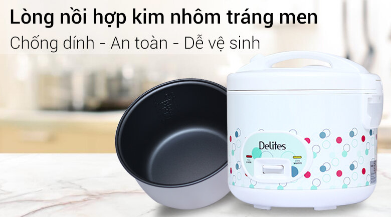 Nồi cơm điện Delites 1.8 lít NCG1801-02 Nồi cơm điện Delites 1.8 lít NCG1801-02