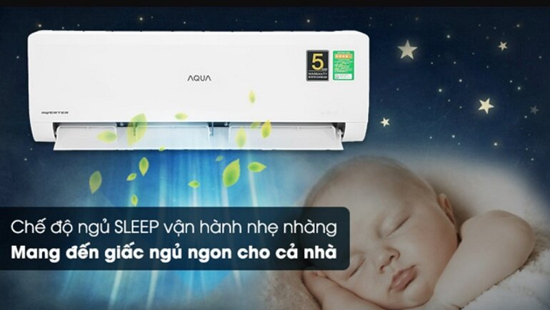  Điều hòa Aqua Inverter 9000 BTU 1 chiều AQA-RV9QC gas R-32