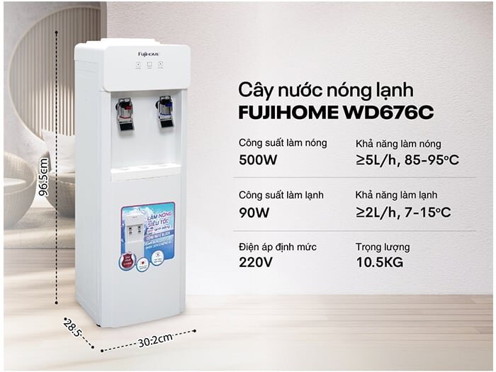 Thông số của cây nước nóng lạnh 