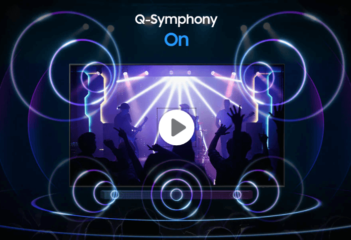 Tivi Samsung QA75Q60BAKXXV ứng dụng công nghệ Q-symphony