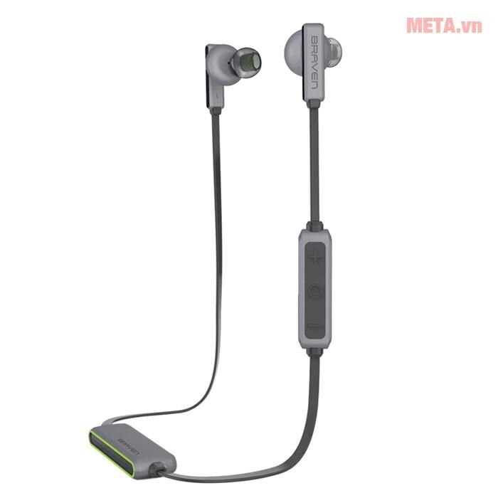 Tai nghe thể thao không dây Bluetooth Braven Flye Sport - Silver/Green