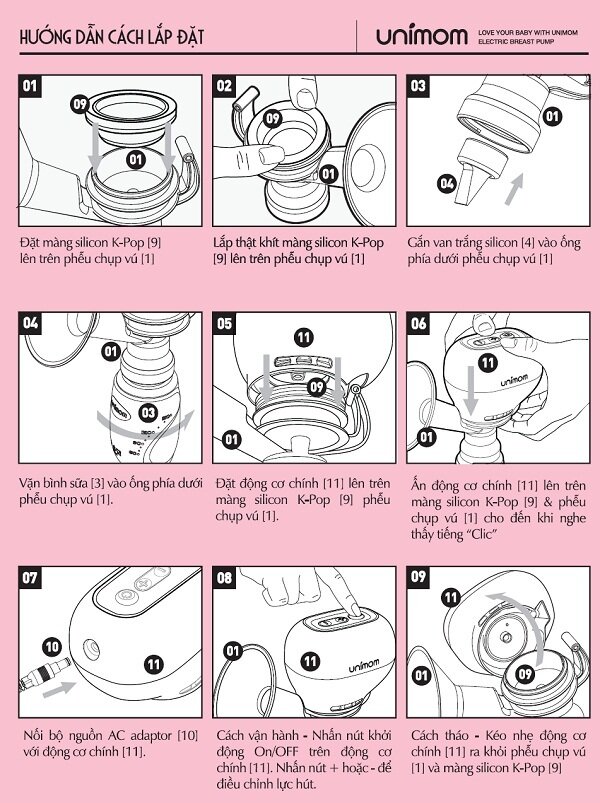  Máy hút sữa Unimom K-Pop UM871098