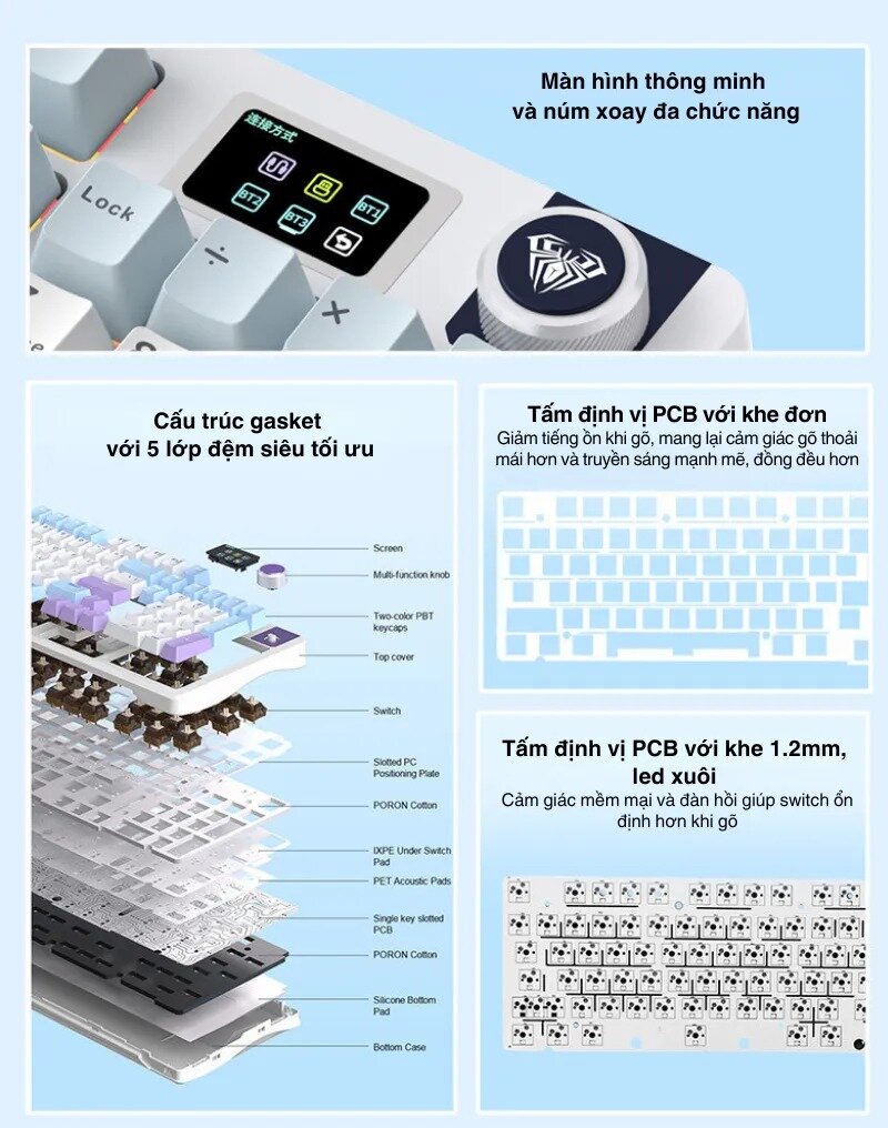 Bàn phím cơ gaming AULA S98 Pro 2