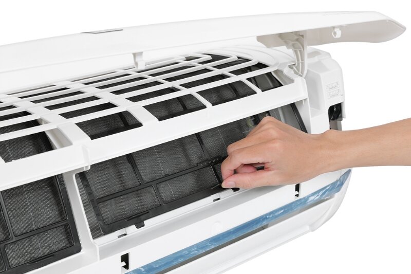 Điều hòa Sharp Inverter 18000 BTU 1 chiều AH-XP18BSW lọc không khí