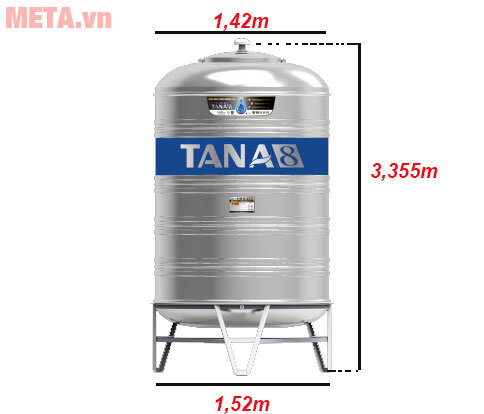 Bồn nước inox Tân Á 8 đứng TA8 5000 (Ф1420) - 5000L Bồn nước inox Tân Á 8 đứng TA8 5000 (Ф1420) - 5000L