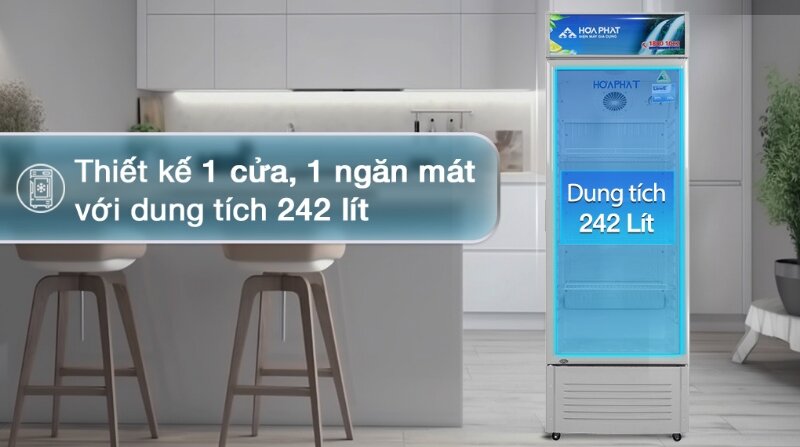 Tủ mát Hòa Phát 1 cánh 242 lít HSR S6242