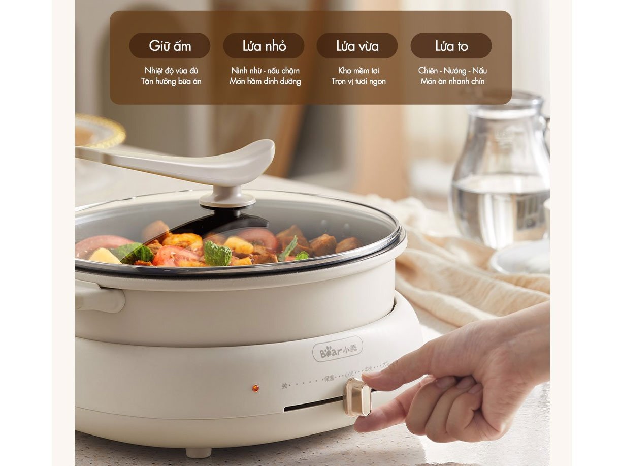 Bear DHG-C40T1 có 4 mức nhiệt Bear DHG-C40T1