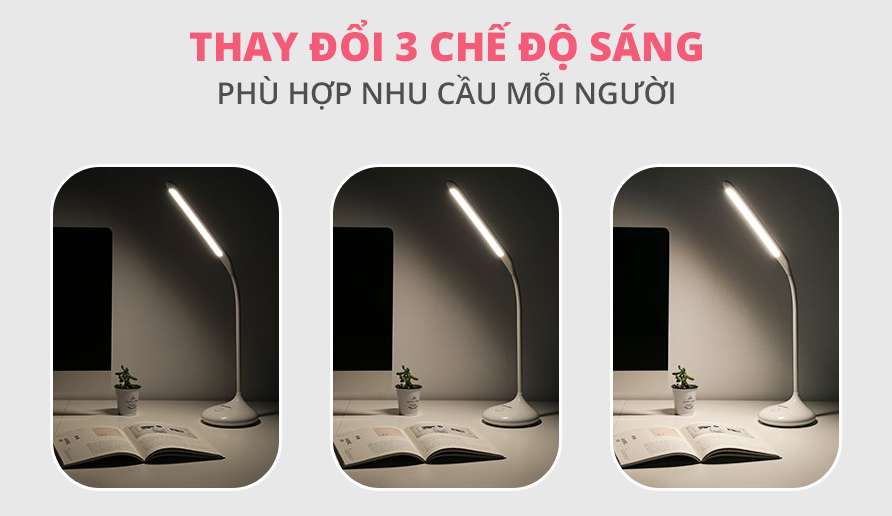 Đèn bàn LED Panasonic HH-LT0220P19 thay đổi 3 chế độ sáng