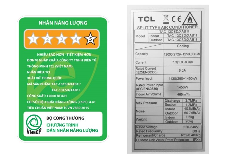 Điều hòa TCL Inverter 12000 BTU 1 chiều TAC-13CSD/XAB1I tiết kiệm điện