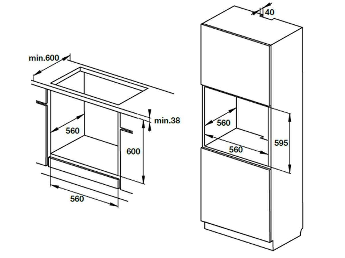 Lò nướng âm tủ Hafele HC-O621KB 535.62.571