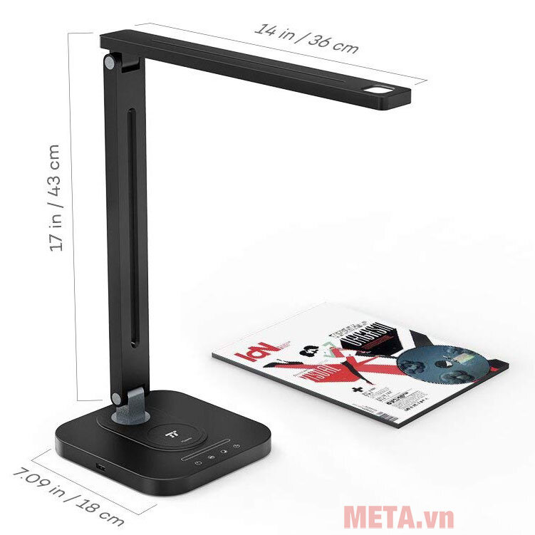 Đèn Led để bàn kiêm sạc không dây Taotronics TT-DL038